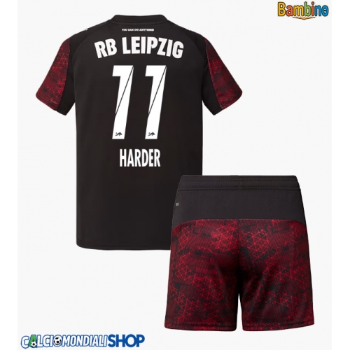Maglie da calcio RB Leipzig Conrad Harder #11 Terza Maglia Bambino 2025-26 Manica Corta + Pantaloni corti)
